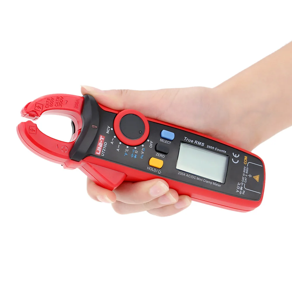 

UNI-T UT210D Digital Clamp Meter Multimeter AC DC Current Voltage Resistance CapacitanceTemperature Measurement Auto Range