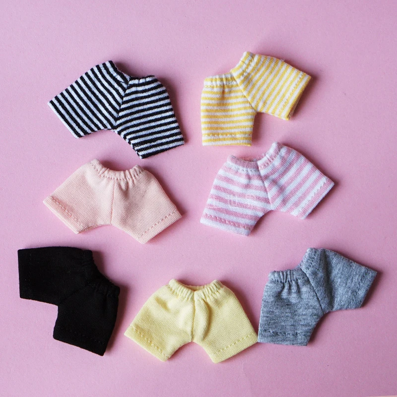 

1PCS ob11 dolls clothing cute stripe short pants basic short trousers for ob11 1/12 bjd dolls accessories clothes for dolls