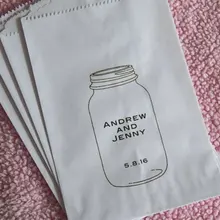 Пользовательские сохранить дату Свадьба попкорн конфеты буфет пончик спасибо сумки свадебный душ пекарня печенья подарочные пакеты для арахиса