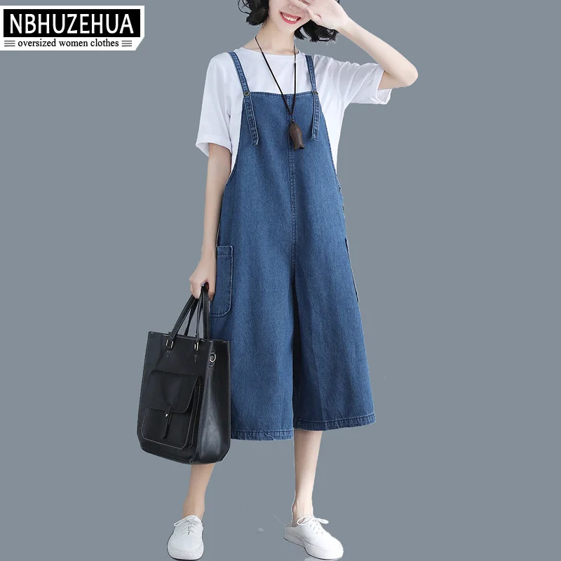 NBHUZEHUA A289 Korean Fashion Plus Size Jumpsuits Loose Strap