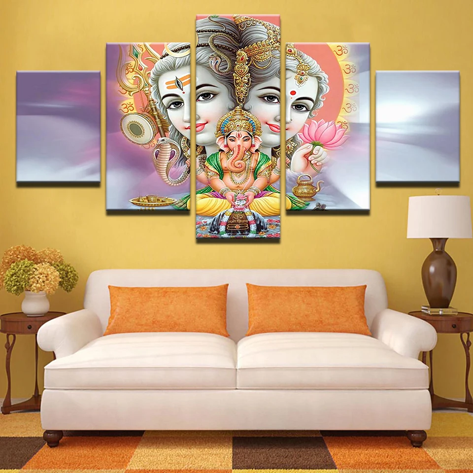 Shiva Parvati Ganesha India God-2