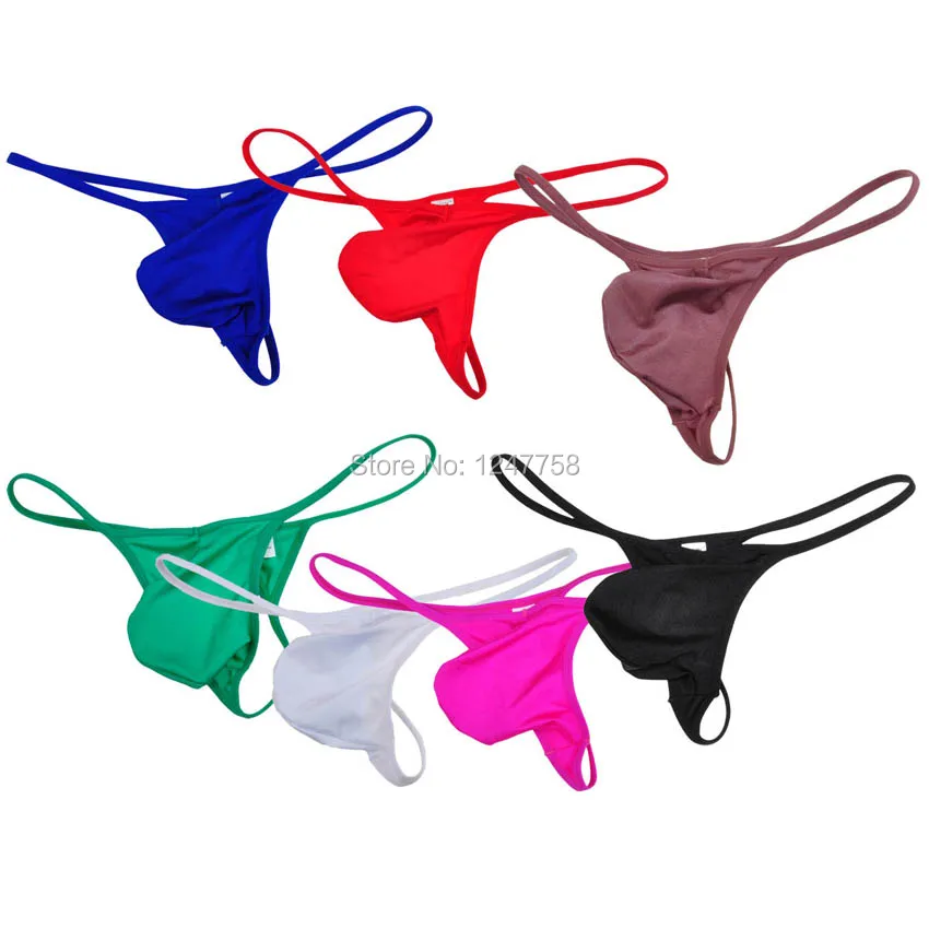 

Sexy Men's Spandex Bulge Pouch Tanga Underwear Elastic Micro Thong String T-Back