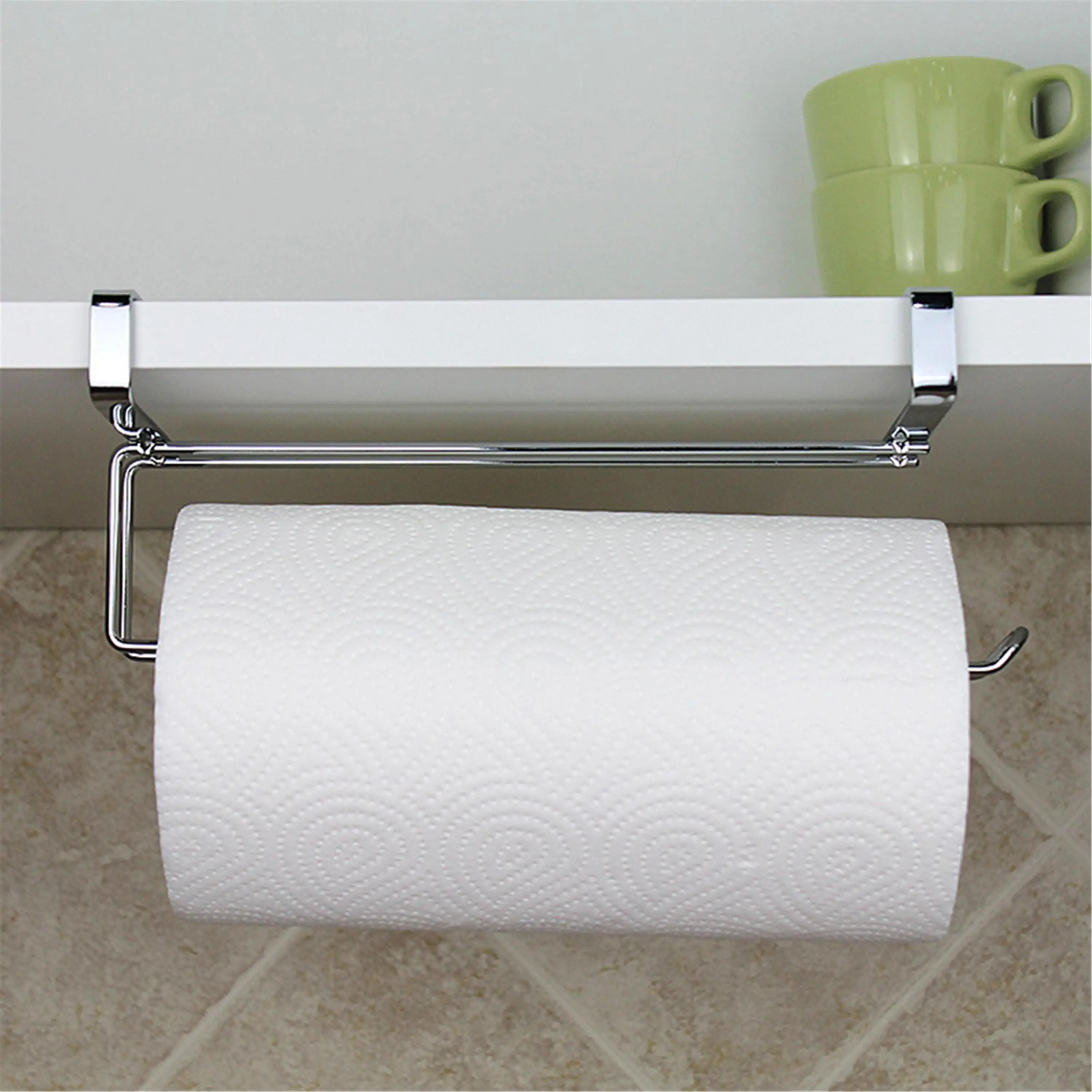 Kitchen Paper Towel Holder Hanging Kitchen Organizer Storage Rack Shelf Toilet Holder Bathroom Organizer Stainless Steel