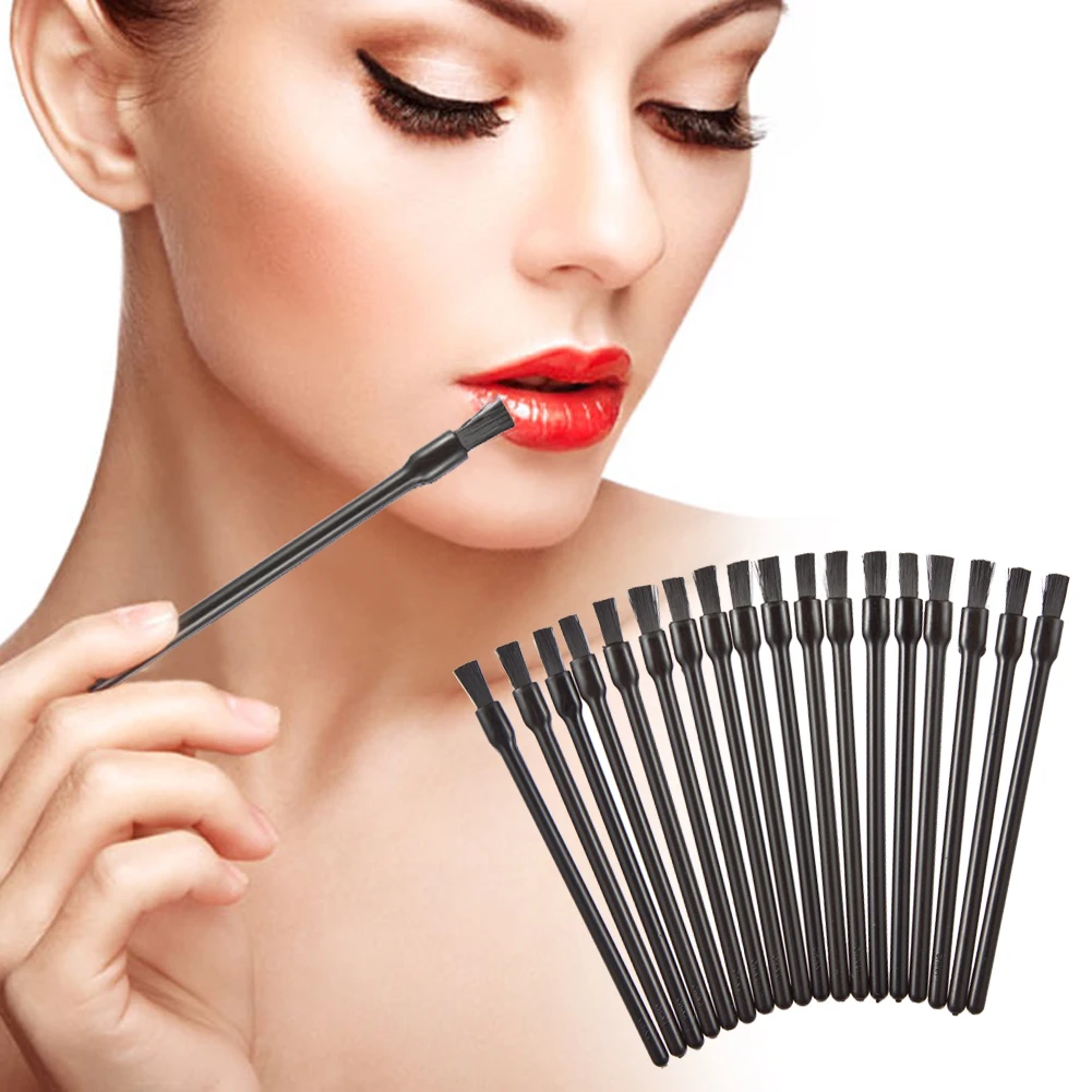 100Pcs Black Disposable Micro Lip Brushes One off Soft Lip Makeup