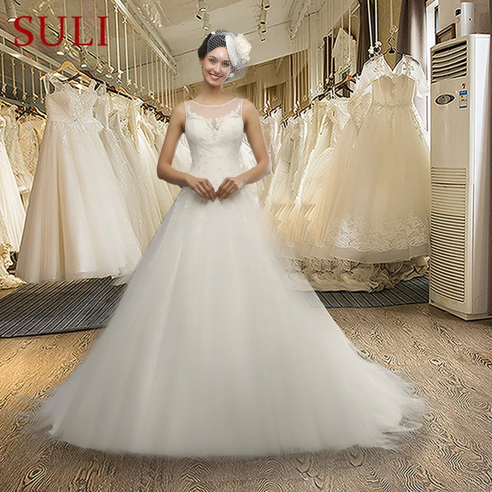 MZ0014 Lace Vintage Sleeveless Simple Cheap Wedding Dress Made in China