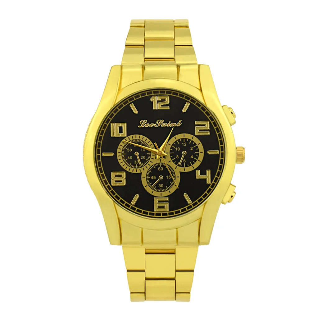 

Luxury Golden Wristwatch Mens Stainless Steel Analog Quartz Business Men's Watches Bracelet Relogio masculino Men Watch 2019 F4