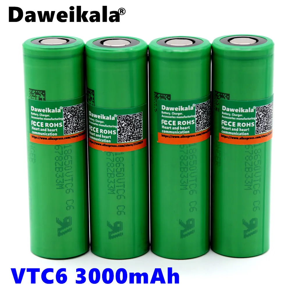

2019 100% original 3.7V 3000 MAH Li ion rechargeable 18650 battery us18650 vtc6 30A Electronic cigarette toys tools flashlight