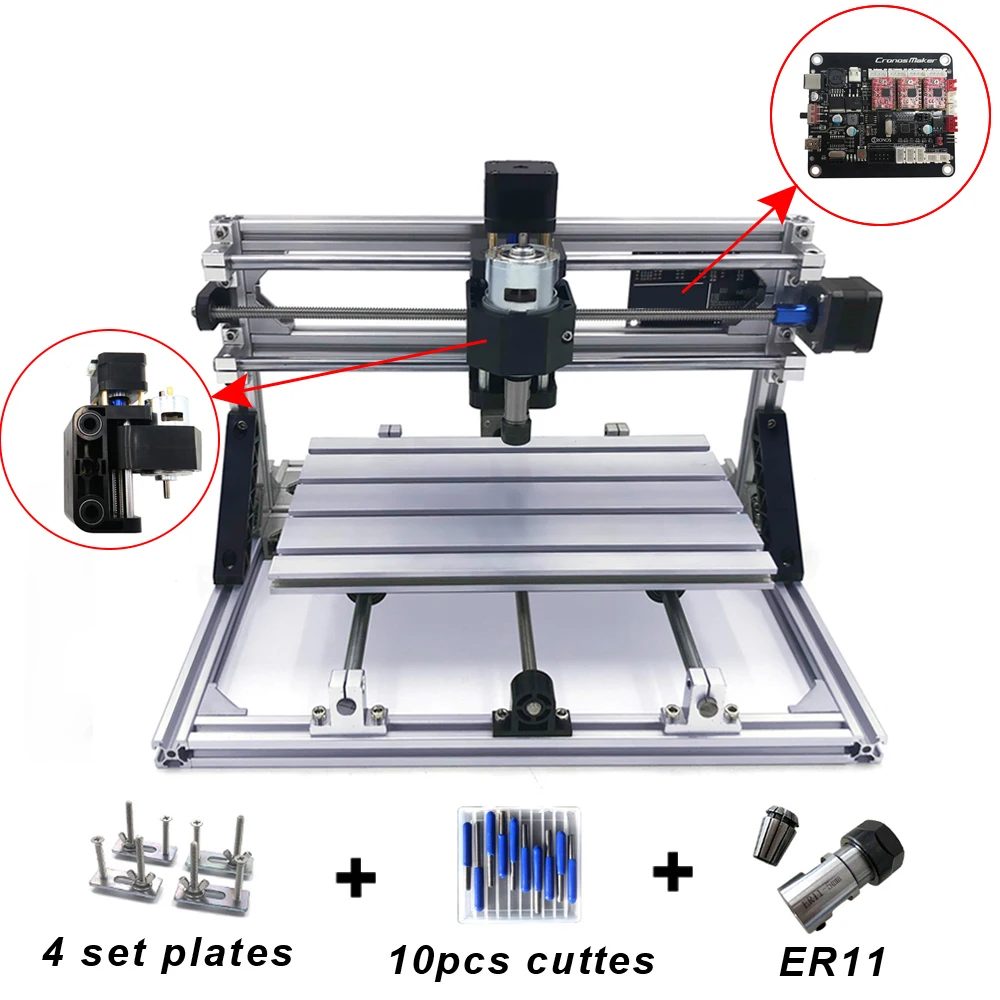 CNC2418 с ER11 гравировальный станок с ЧПУ лазерная гравировка Pcb ПВХ diy мини фрезерный станок деревообрабатывающий маршрутизатор с ЧПУ 2418 лучшие передовые игрушки