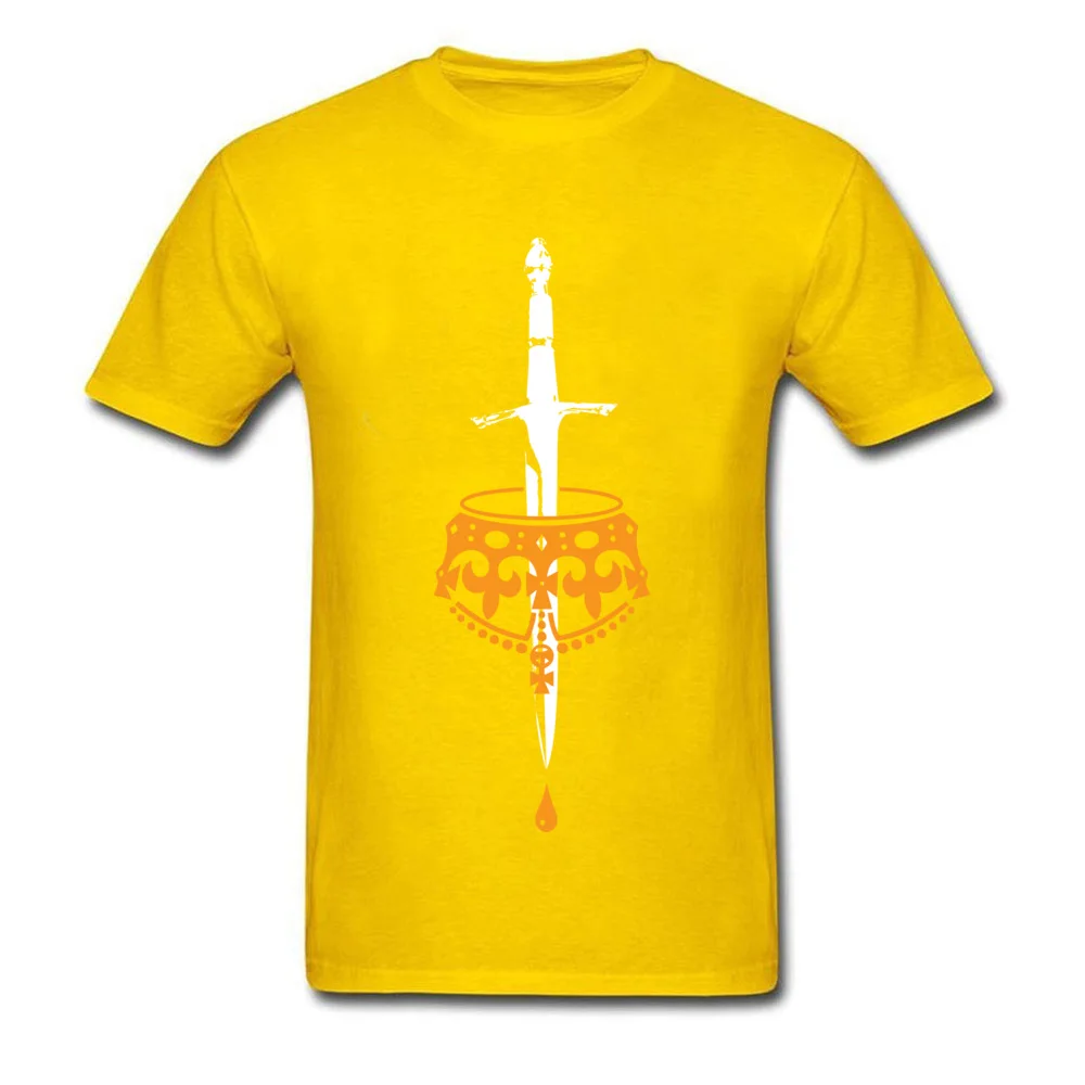 Tees Tops & Tees The Crown And The Sword Summer Fall Short Sleeve 100% Cotton O Neck Mens T Shirt comfortable Special The Crown And The Sword yellow