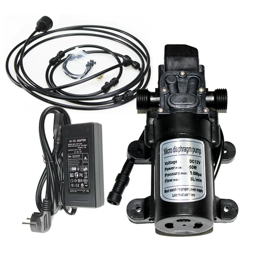 

Water Misting Fan Ring System with Self Priming Pump and power supply
