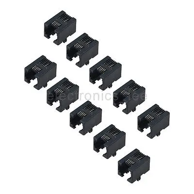 

100 pcs Plastic RJ11 6 Pin 95001-6P6C Right Angle PCB socket
