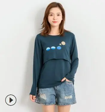 

Maternity Clothes 2019 S Autumn Long Sleeve Lactation Clothes Modal Nursing Tops High Quality Clothes for Pregnant Women WX976