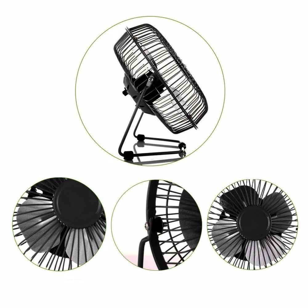 Mini Portable USB Fan Desk Cooling Fan Quiet Summer Tablet Fan Home Office Use For Computer Laptop PC Plug& Play Metal Cooler