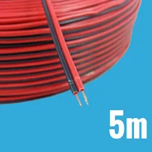 5 м Электронный электрический медный резиновый светодиодный провод кабель красный черный 2-контактный изолированный Удлинительный шнур автомобильный аудио кабель динамик провод кабель