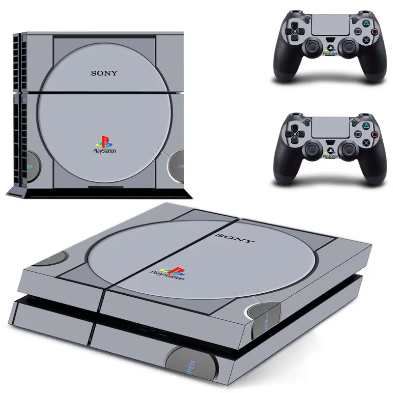 Чистый белый цвет PS1 стиль PS4 Кожа Наклейка виниловая для консоли Playstation 4 и 2 контроллеров PS4 наклейка