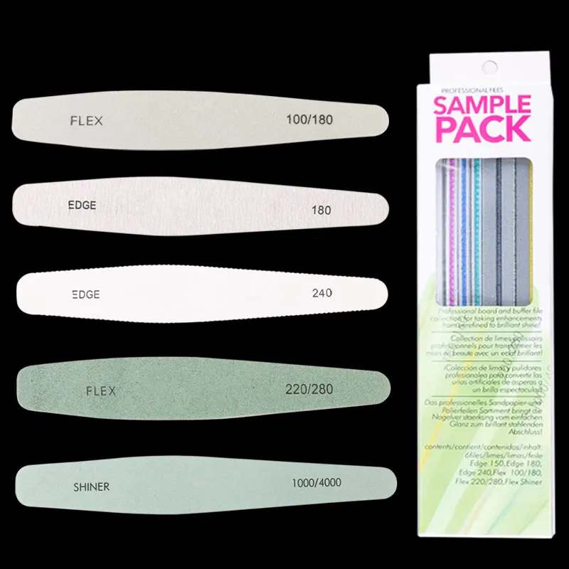 

NEWBY 6pcs/Set Double-sided Nail Art File Nail Buffer Kits Sandpaper Slim 6 Styles Available Manicure Pedicure Nail Art Tools
