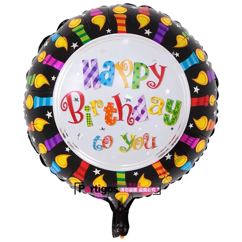 5 шт. микс 18 дюймов с днем рождения, Круглые фольгированные гелиевые шары, надувные шары, украшения для дня рождения, подарки для детей, игрушки