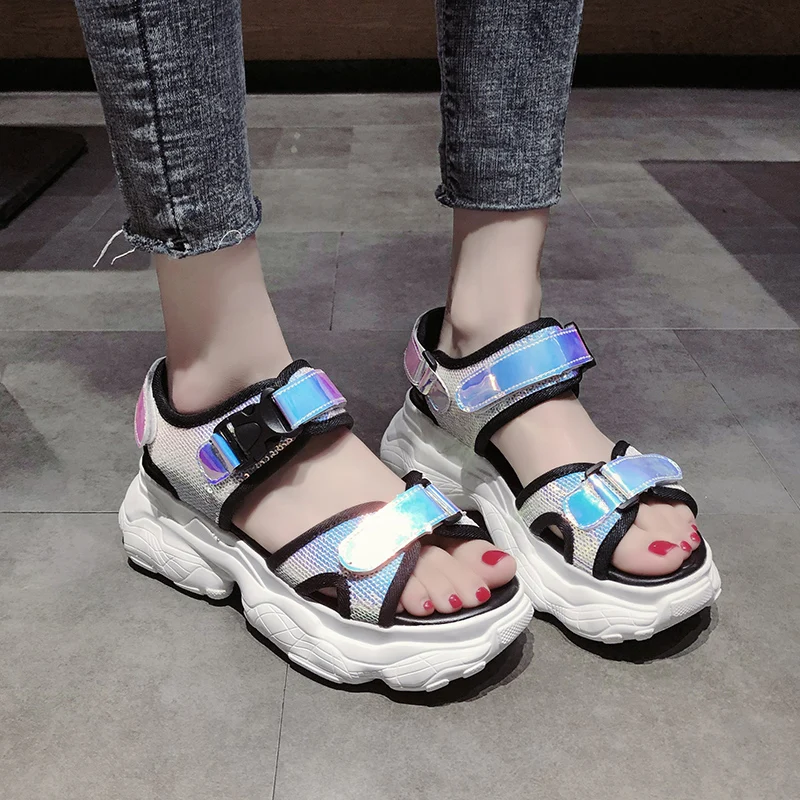 

2019 Summer shoes Women Sandals Fashion Platform Sandals Wedges Thick Bottom Casual Women Shoes Comfortable Sandalia Gladiador