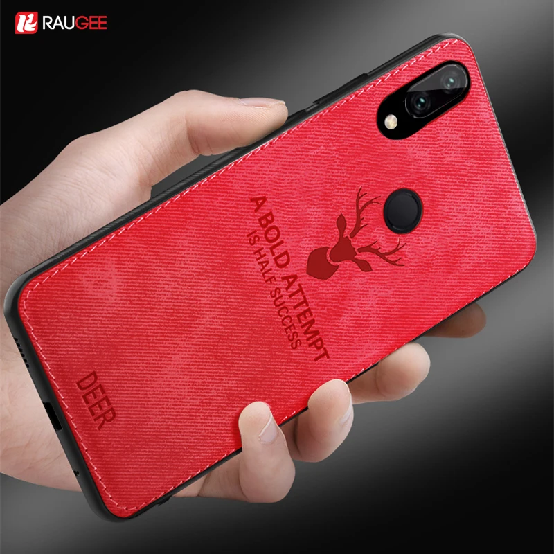 

Raugee Case For Xiaomi Redmi 7 Cover Fabric Soft TPU Silicone Bumper phone Back Case Cover For Xiaomi Redmi7 Redmi 5 5 plus Case