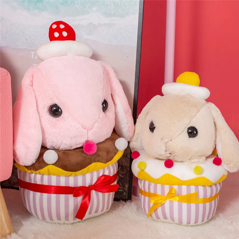 Новые креативные игрушки милые девочки сердце плюшевые мягкие волосы кукла бумажная чашка торт Lop Кролик Плюшевая Игрушка