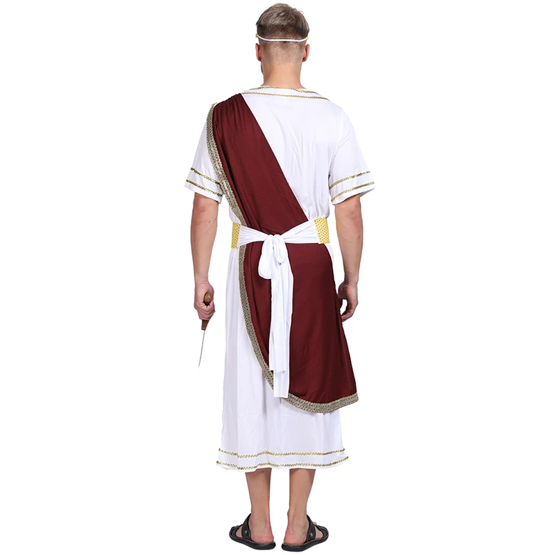 Eraspooky средневековый воин Косплей древний греческий для мужчин Тога римлян Цезарь костюм на Хэллоуин для взрослых Карнавальная Вечеринка нарядное платье