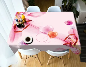 

2017 New heart pattern 3D Tablecloth polyester Dinner Table Cloth Macrame Decoration Table Cover