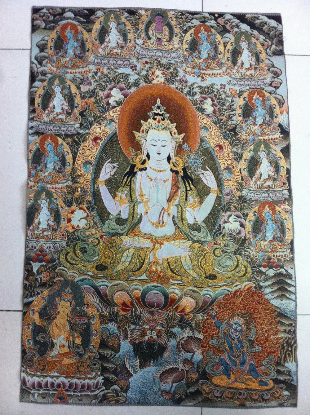 

Tibet Nepal tara buddha Kuan statue Guan Yin thangka peace wealth