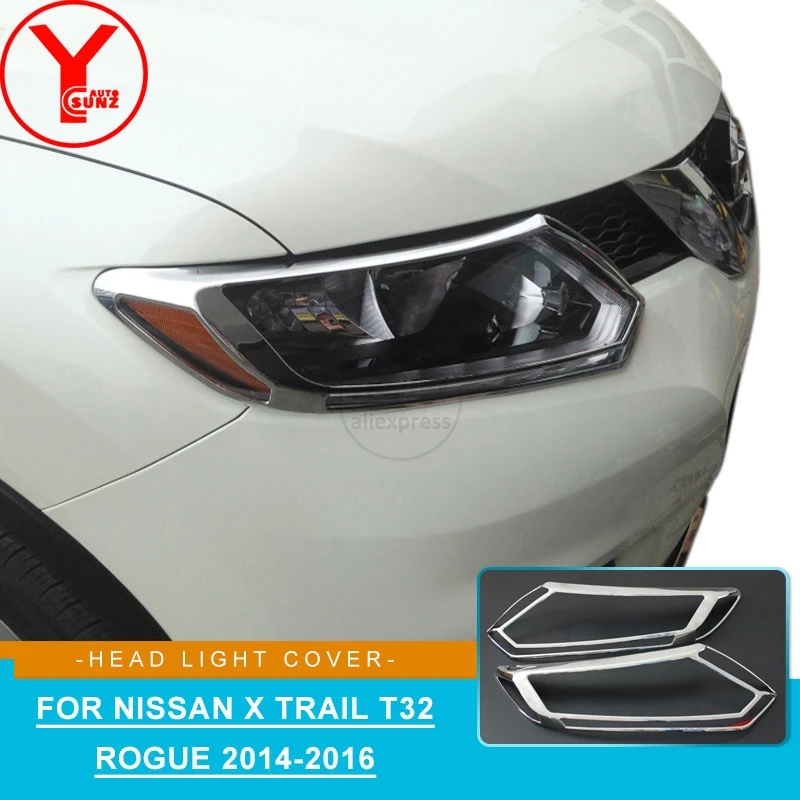 YCSUNZ хромированная крышка фары для nissan x trail t32 2014 2015 2016 2017 rogue Запчасти аксессуары