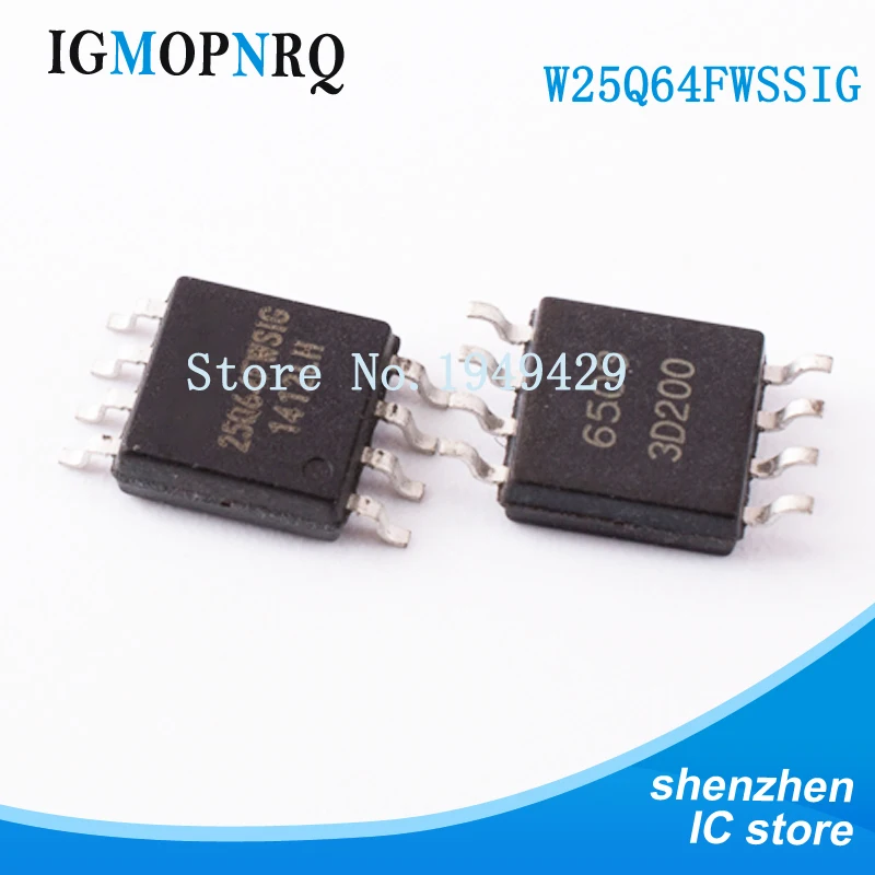 5 шт./лот w25q64fwкнопка W25Q64FWSIG 25Q64FWSIG 25Q64 64M-BIT SOP8 FLASH 8M X 8 SPI BUS SERIAL EEPROM Новинка |