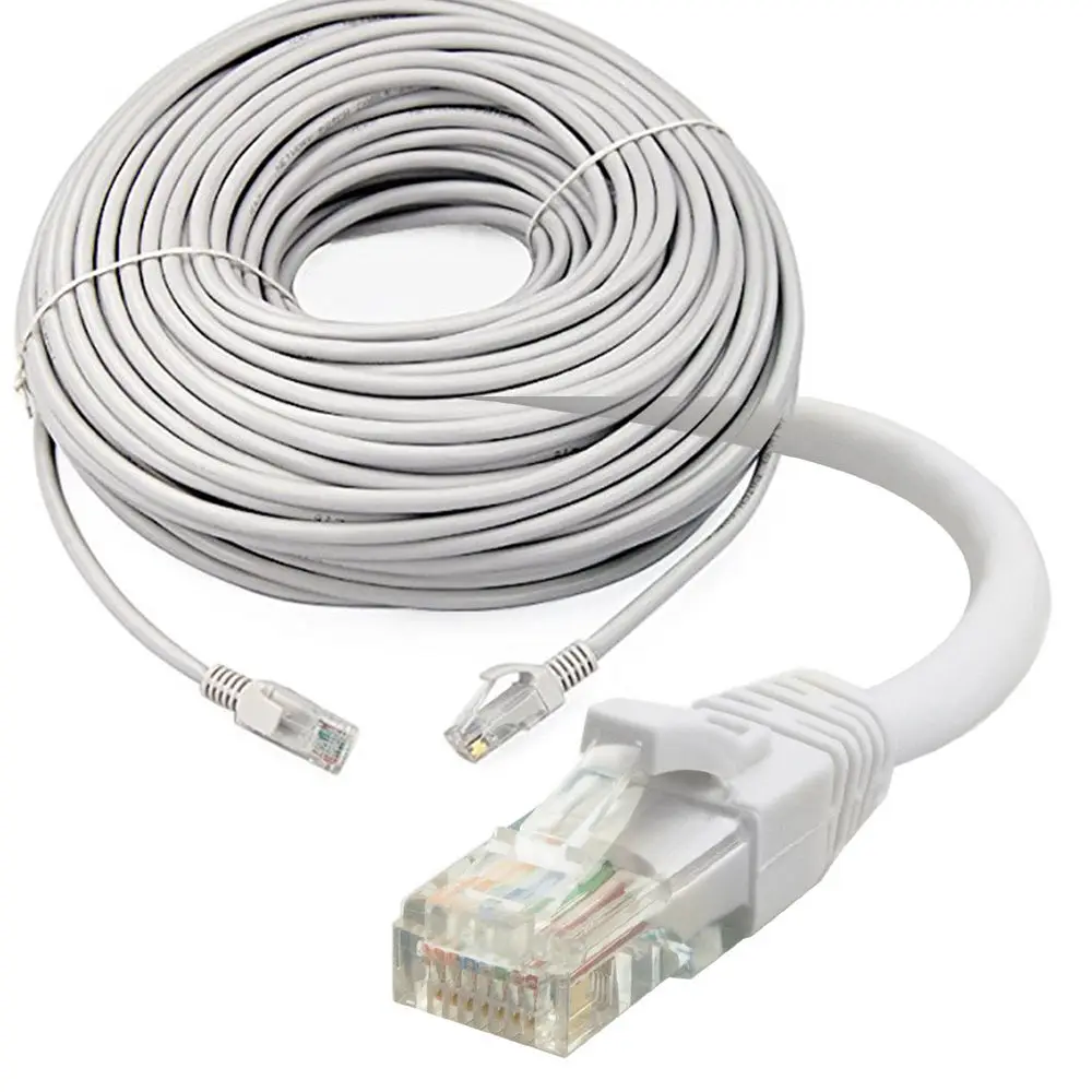 Prix RJ45 Cat5e Réseau LAN Câble Ethernet Patch Plomb Court Long 15 m 20 m 30 m 50 m pour 3.0mp 4.mp 1080 p POE CCTV NVR Système