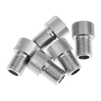 

5 PCS Bike valve adaptor Ultra light Convenient Easy To Install Presta To Schrader Valve Adapter 0.63 inch Silver