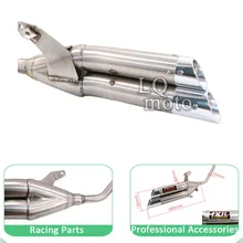 free shipping high quality Motorcycle modified exhaust pipe IXIL dual-port dual-tube twin nozzle fast Eagle 125