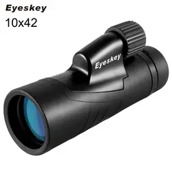 EYESKEY 8510-10X42 Монокуляр азотный Водонепроницаемый Anti-shake ремень BAK4 Призма FMC покрытие Портативный телескоп спорта на открытом воздухе