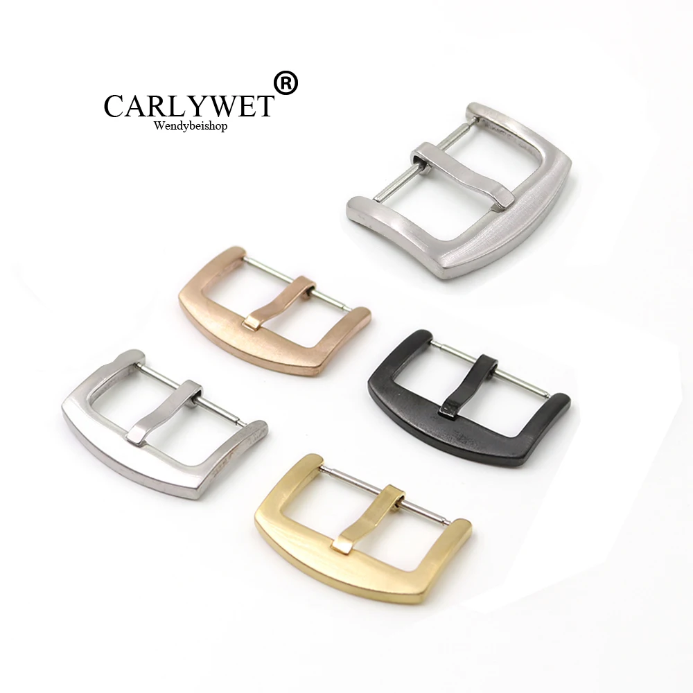 CARLYWET 18 20 22 24 мм нержавеющая сталь 316 причесанный матовый 3 штырь на замену ремешок