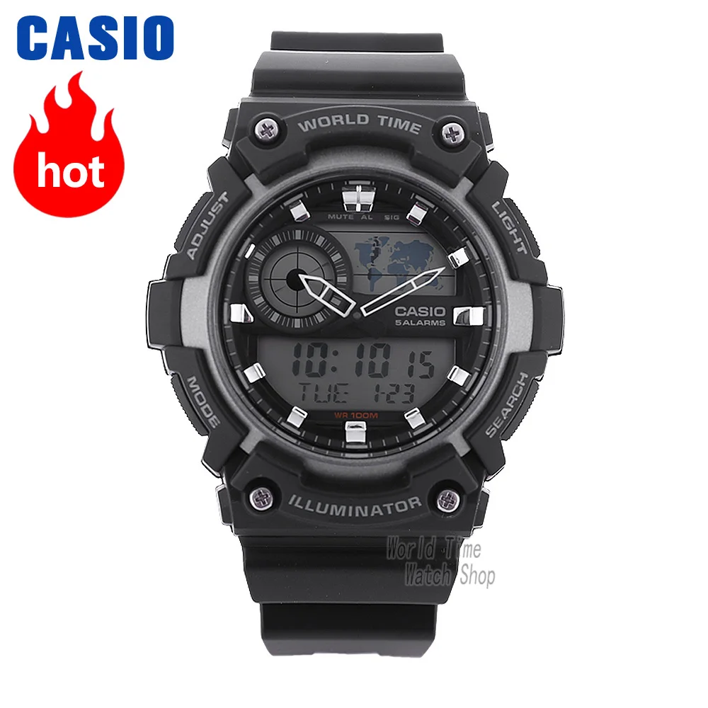 

Casio watch Analogue Men's quartz sports watch fashion trend dual display AEQ-200