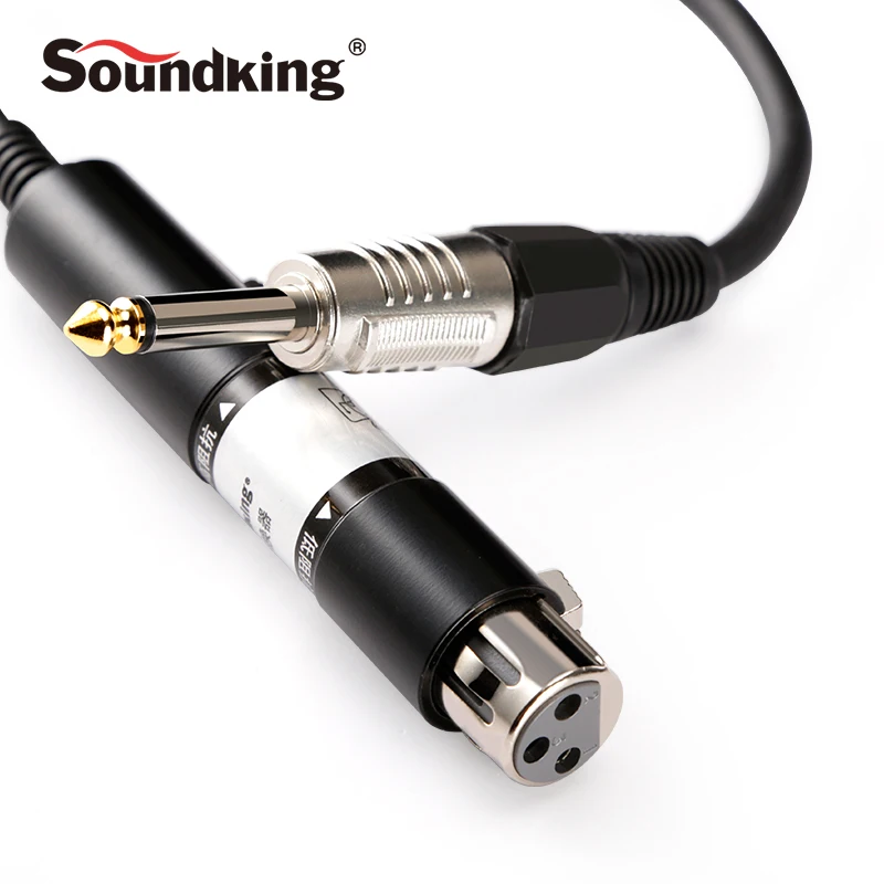 Soundking аудио сопротивление преобразования линии XLR (F) 6 35 Мужской моно кабель Jack