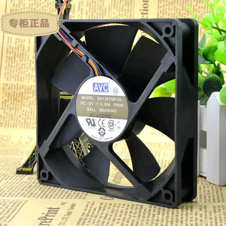 Бесплатная Доставка. 12 cm12025 где v0. 3 DA12025B12L P005 немой 4 иглы PWM вентилятор |