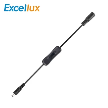 

DC Connector Switch Power Plug LED Strips DC12V In-line On/Off Switch With Male/Female Black DC Connector Switch Cord for Light