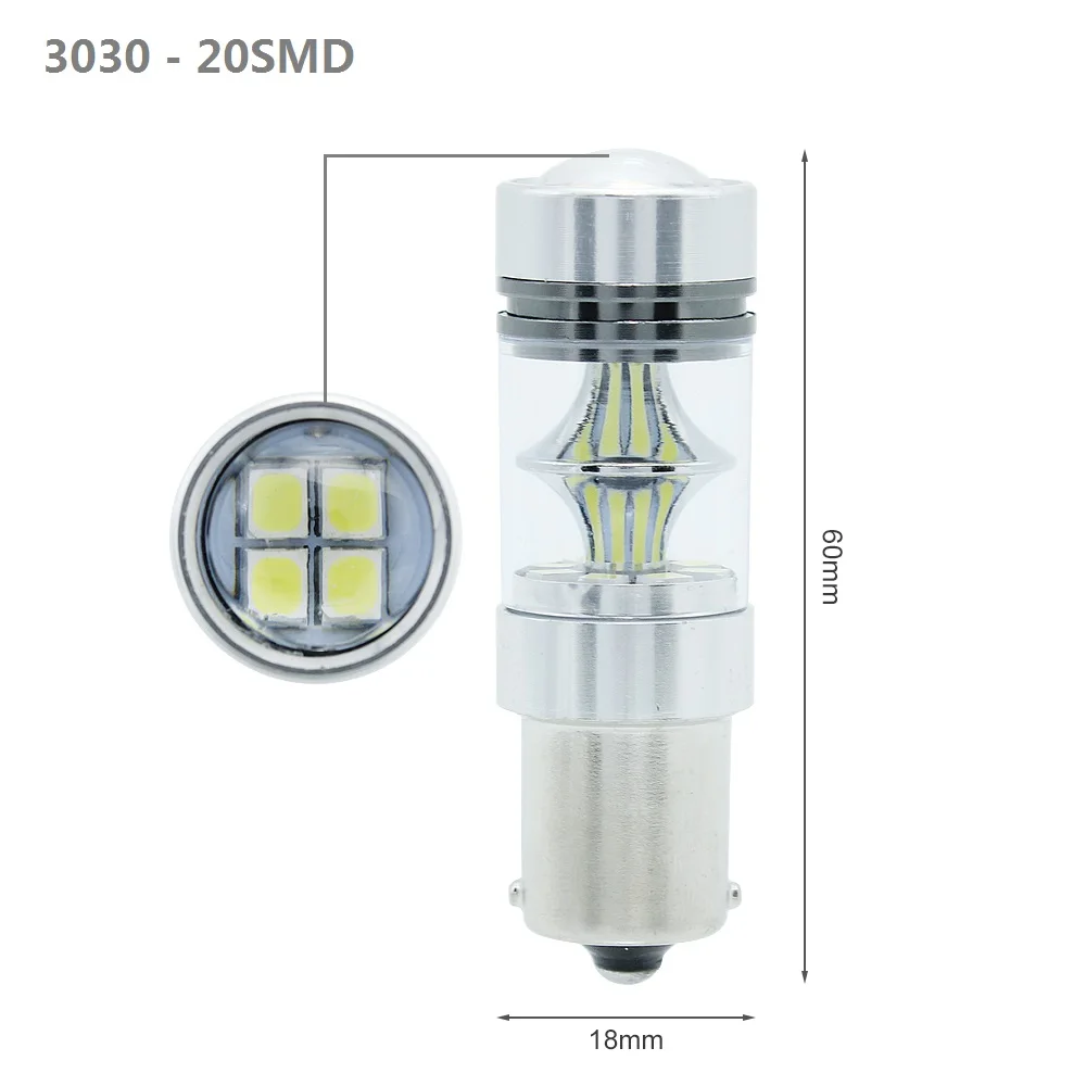 1 шт. ANBLUB 1156 BA15S P21W светодиодный 5630 3030 SMD Автомобильный задний тормозной светильник лампа заднего хода противотуманная фара DRL светильник s 12V 6000K