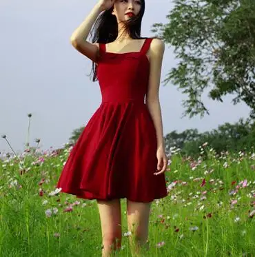 Image of short casual red dresses