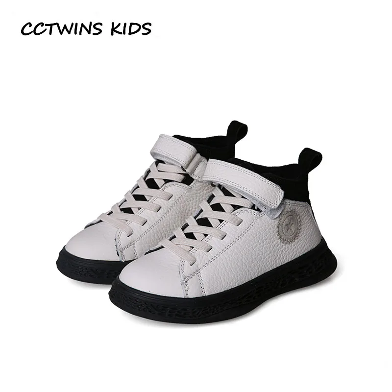 

CCTWINS KIDS 2018 Winter Baby Boy Genuine Leather Shoe Children Fashion Sport Trainer Girl Brand High Top Sneaker FH2366
