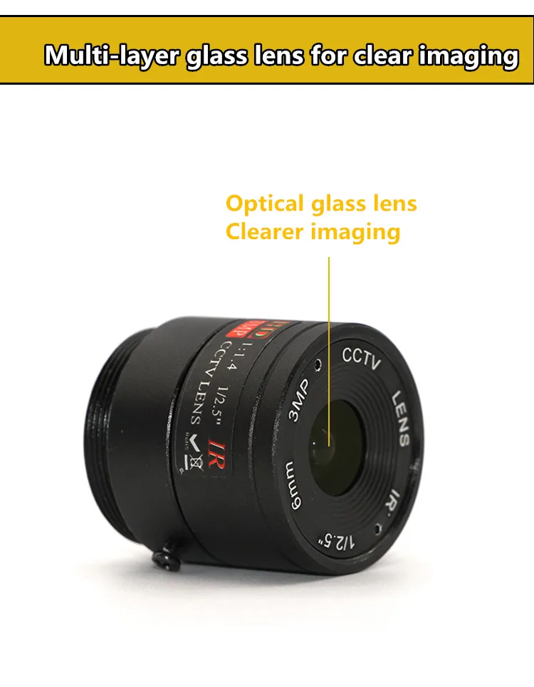 Multi-layer glass lens for clear imaging