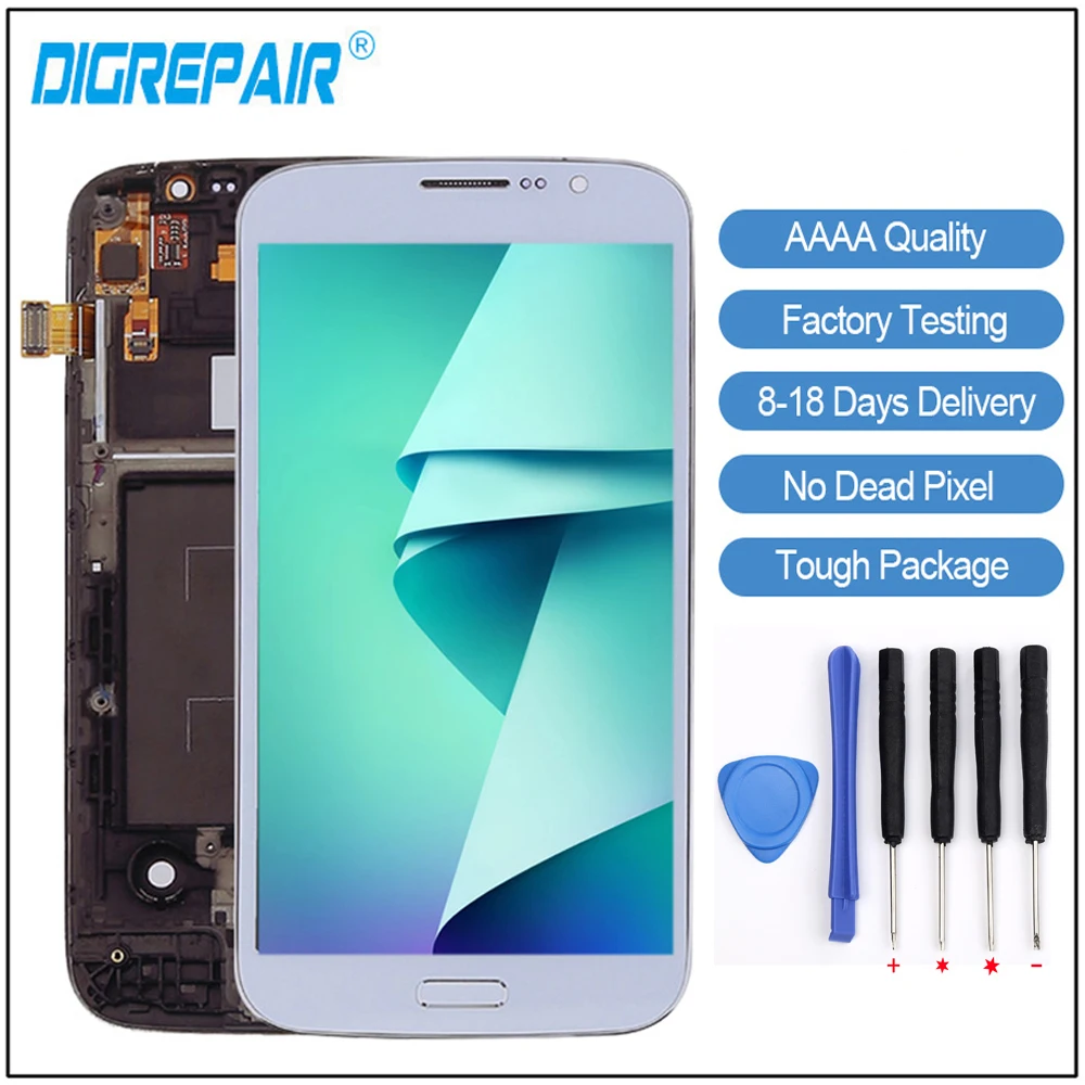 

For Samsung Mega 5.8 LCD i9150 i9152 LCD Display Touch Screen Digitizer with Frame Assembly For SAMSUNG mega 5.8 Display