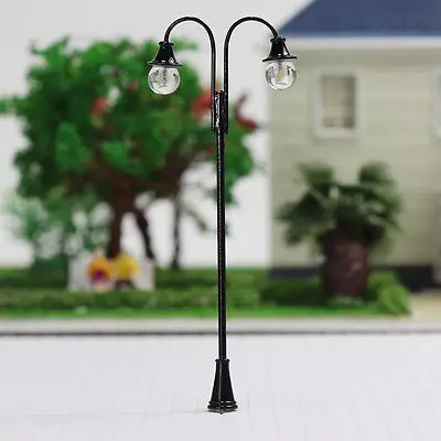 

evemodel 5PCS Model Railroad train Lamp posts Yard street light Lamps OO/HO scale LQS36 model train 1/87-1/76 railway modeling