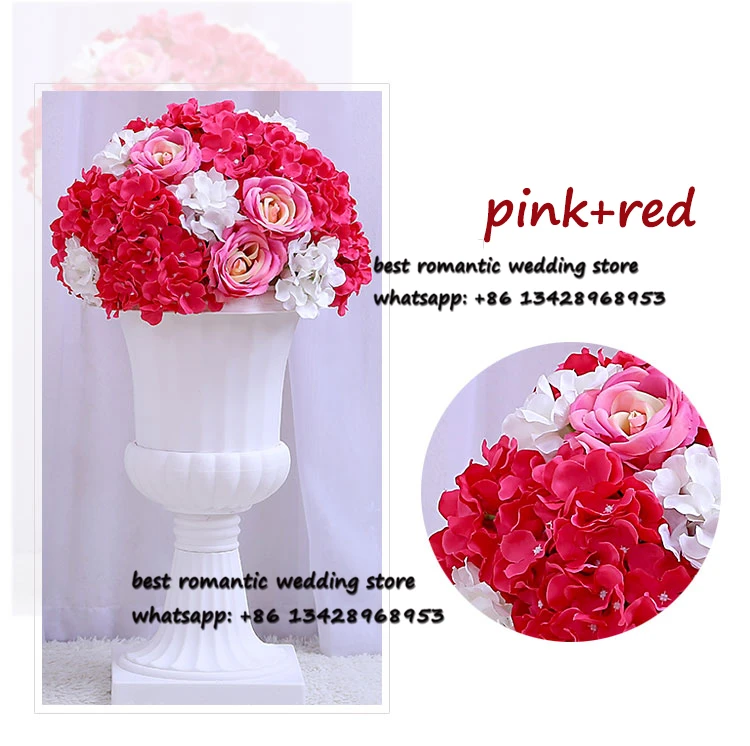 10pcs hot pink kissing ball wedding road lead artificial big flower