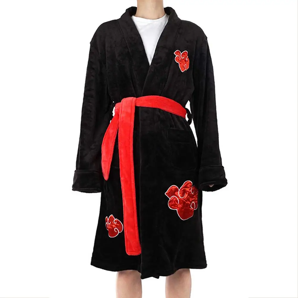 Косплей Наруто Узумаки Наруто Учиха Итачи Косплей халат Плащ Взрослый мужской длинный халат пижамы купальный костюм