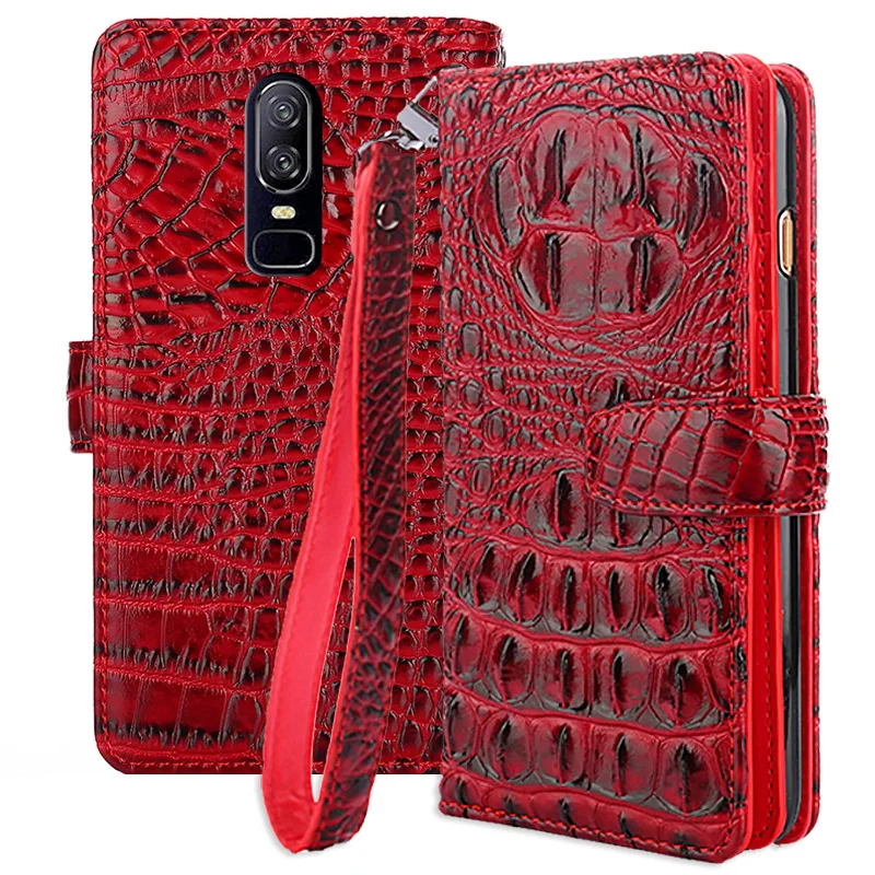 

OnePlus 6 Case Cover Luxury Leather Wallet Flip Case For One Plus 6 (six) Protective Phone Case Back Cover 6.28''