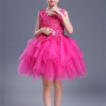 Праздничное платье для маленьких девочек на день рождения модная детская одежда распродажа детских платьев для девочек с цветочным рисунком зеленого, небесно-голубого, красного, желтого, ярко-розового цвета