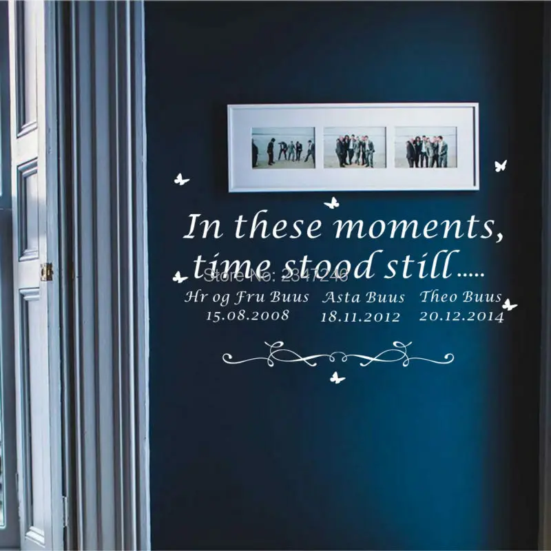 الأسرة الأطفال الاسم مشخصنة اسم الجدار ملصق اقتباس الحائط الديكورات في هذه اللحظات أسماء مواعيد جدار مائي ل منزل دافئ