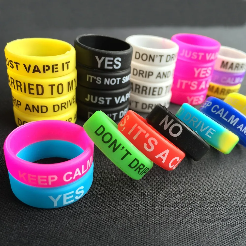 

50PCS Vape ring Silicone rubber band for 22mm rda RDTA RTA decorative protection vape rubber band mech mod e-cigarette accessory